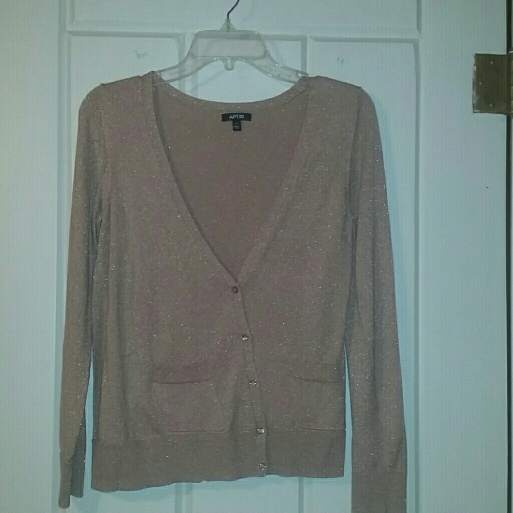 Apt 9 rose gold boyfriend cardigan